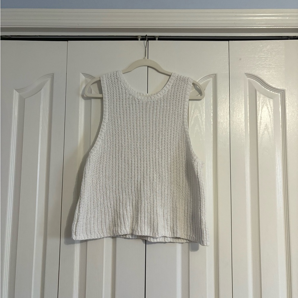 Old Navy White Knit Tank Top